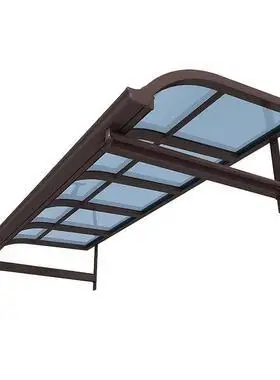 户外铝合金别墅露天阳台院子遮阳雨棚入户门上窗户屋檐挡雨棚家用