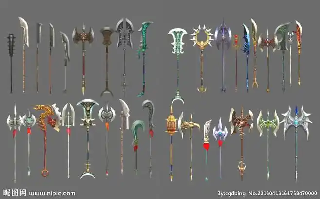 天龙八部长柄武器模型集合