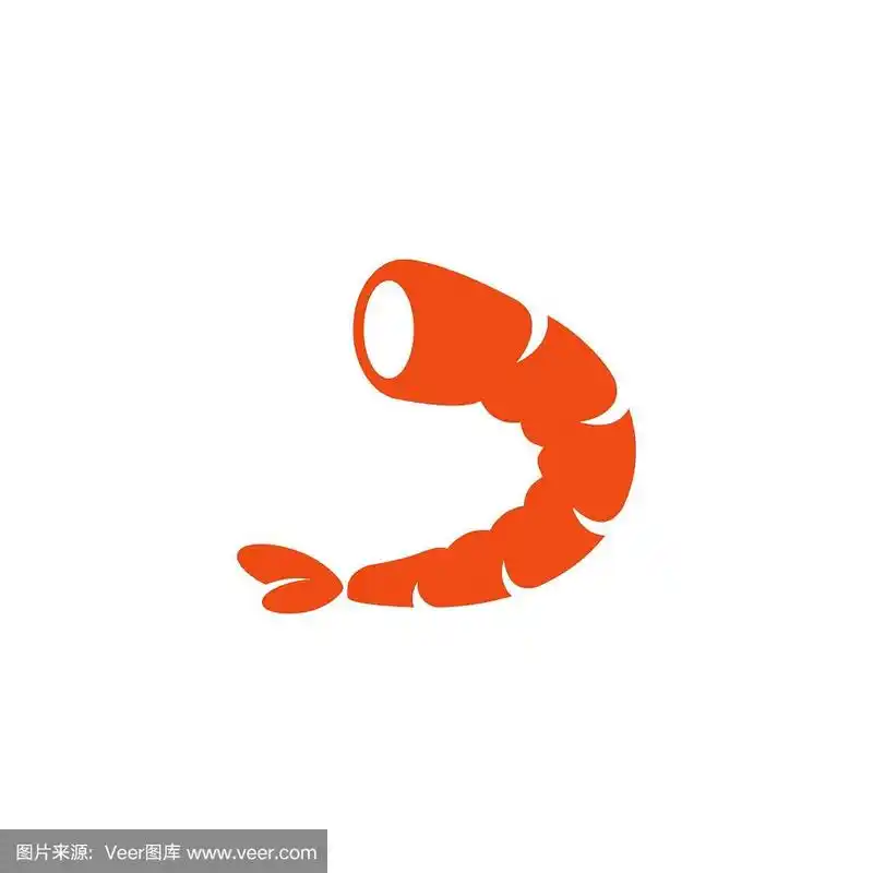 虾矢量图标插图