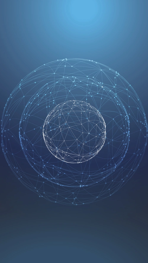 蓝色圆形电子商务h5背景