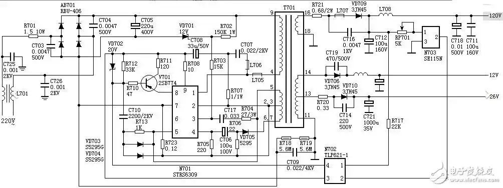 电视机开关电源电路图大全九款电视机开关电源电路原理图详解