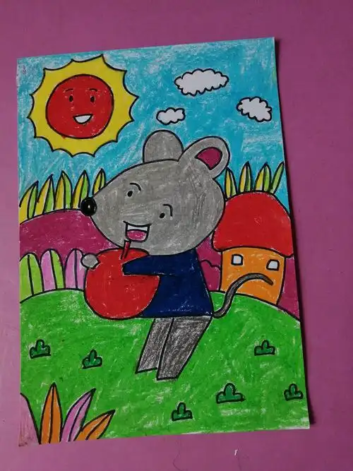 闽中物流城幼儿园第六期儿童绘画班第二次主题画