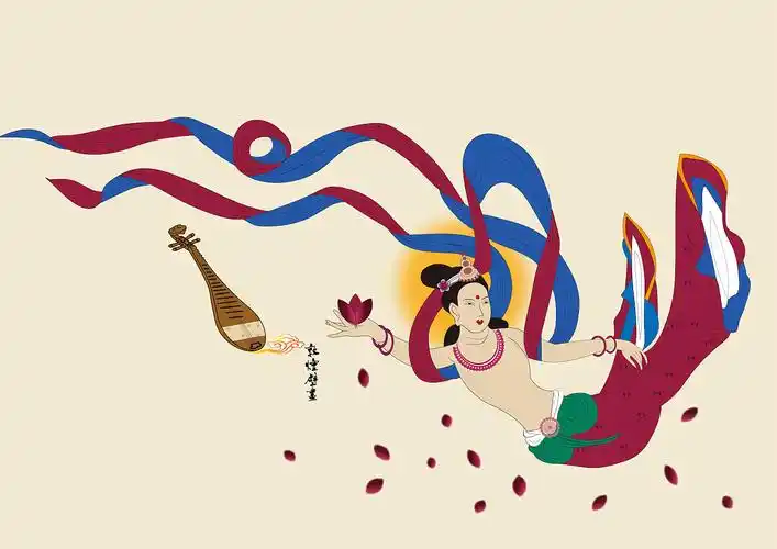 敦煌壁画飞天仙女