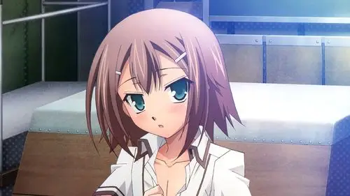 壁纸 粉红色的头发动漫女孩,蓝色的眼睛