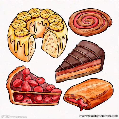 手绘蛋糕图片