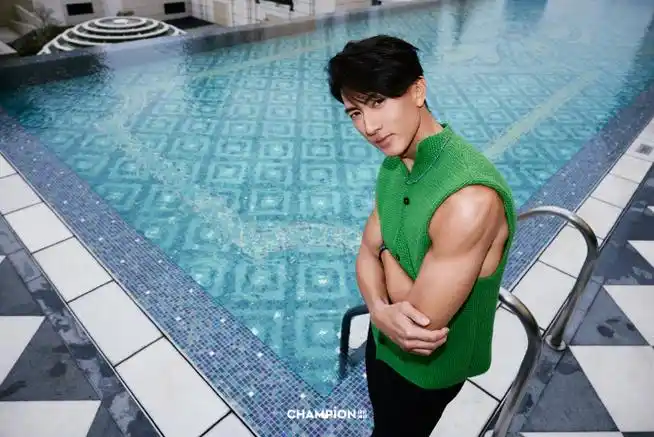 champion二月刊封面##吴尊的身材##champion体育画报