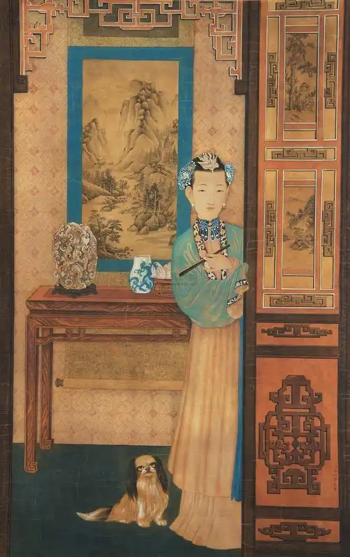 0433仕女图立轴设色绢本