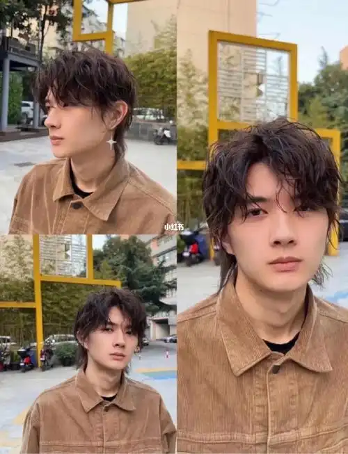 日系纹理烫|||男生秋冬凌乱日系纹理烫适合任何脸型的男生秋冬烫发,不