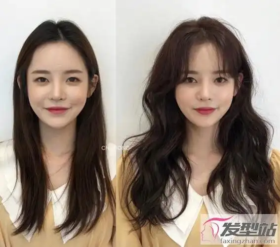 直发vs卷发效果对比图 颜值,发量都翻倍巨显气质