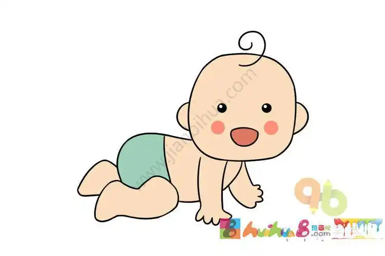 笔画彩色图片彩色婴儿的简笔画画法教程赏析婴儿怎么画婴儿简笔画彩色