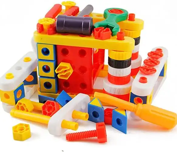 jt 金童 随意拼创意工程积木 修理工塑料积木 多种拼装组合 儿童玩具