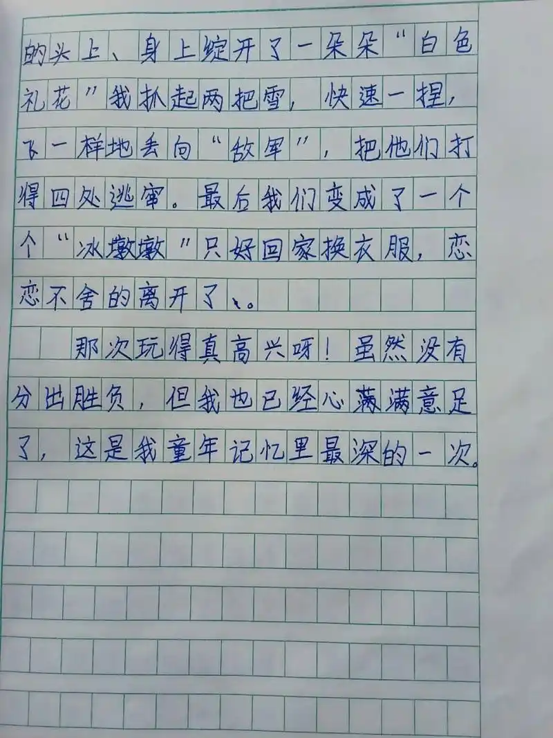 三年级上册——《那次玩的真高兴》 350字作文