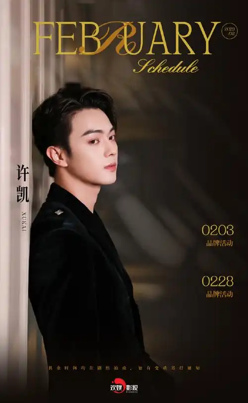 许凯2月行程图##许凯二月行程图