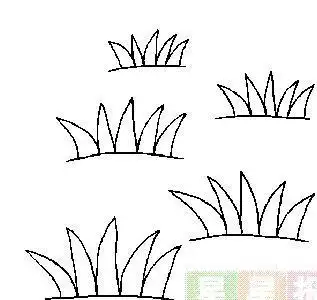 一堆小草简笔画小草简笔画之画法二十五小草简笔画怎么画绿油油的小草