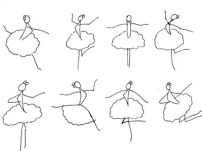 8简笔画打卡极简单简笔画芭蕾舞者