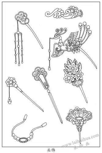 白描仕女图作品赏析- 小南美术网