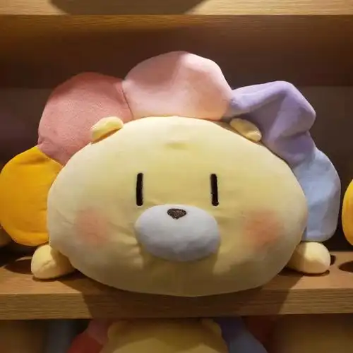 日本miniso名创优品小狮子bobo趴姿公仔可爱玩偶抱枕毛绒布艺类玩具