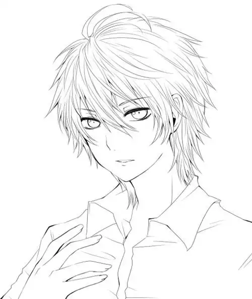 动漫人物线稿素材 - 堆糖,美图壁纸兴趣社区