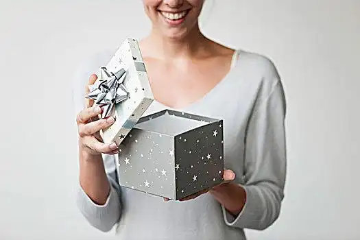 打开,带插画,礼盒美女,打开,礼盒圣诞礼物,盒子女人,打开,礼盒打开