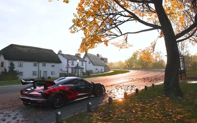 【3032】地平线4美景金秋,赏景赏车延时摄影_哔哩哔哩_bilibili