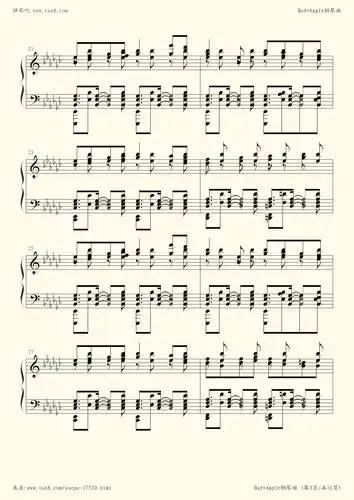 钢琴谱:bad apple(大师级)