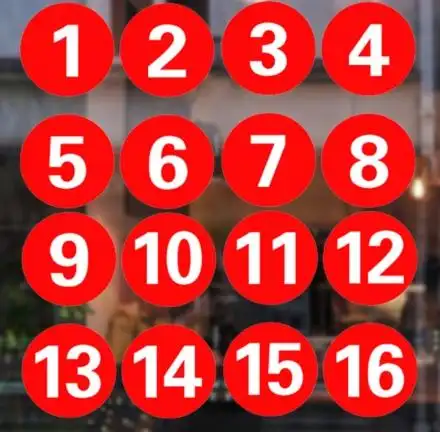 【限时免单】数字贴纸防水号码编号1~10