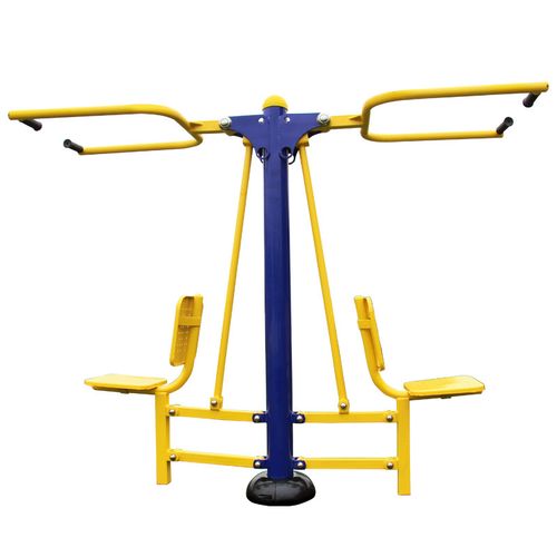 室外健身器材公园小区老人路径户外运动坐拉器单人双人坐拉训练器