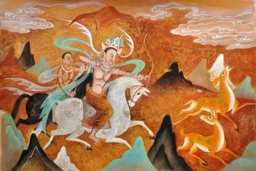 敦煌风的佛传故事图:《鹿王本生》