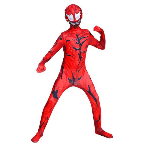 云郢抖音venom毒液cos 毒液2红色cosplay连体衣儿童万圣节黑色ven