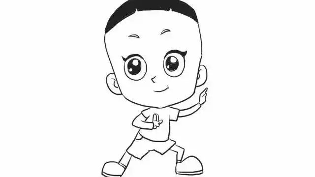 大头儿子与小头爸爸之可爱的大头儿子幼儿亲子简笔画