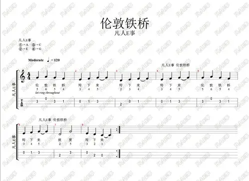 伦敦铁桥儿童尤克里里欣赏与学习视频及高清乐谱分享