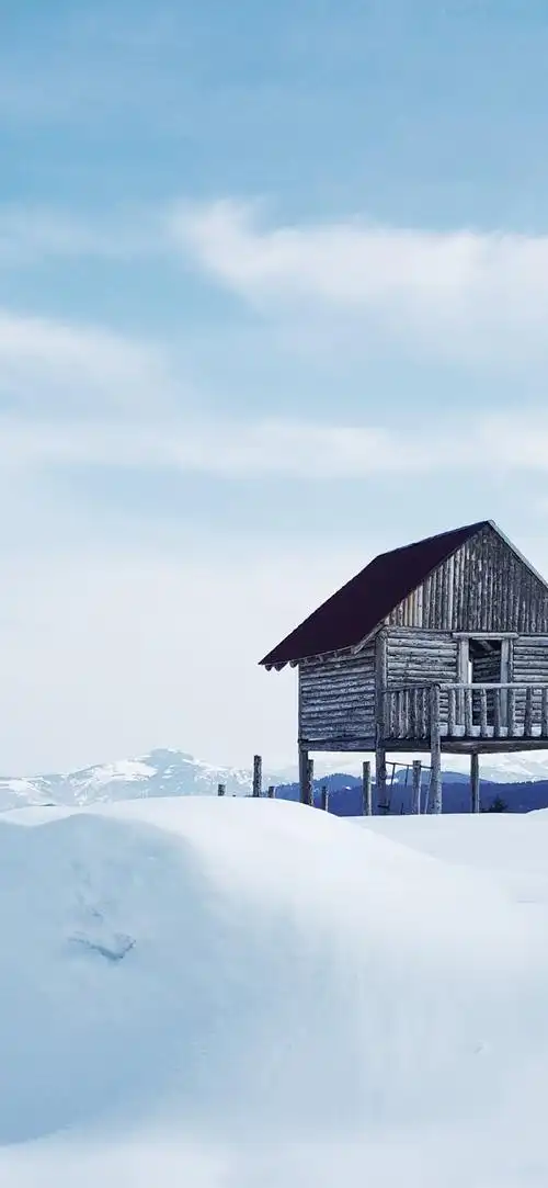 纯净冬日雪景高清手机壁纸