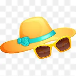 卡通遮阳帽和墨镜