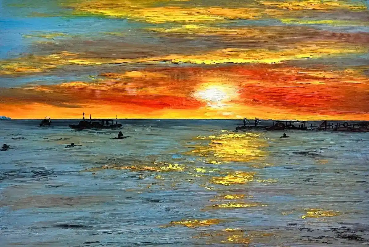 后面有步骤图#油画棒风景画 #油画 - 抖音