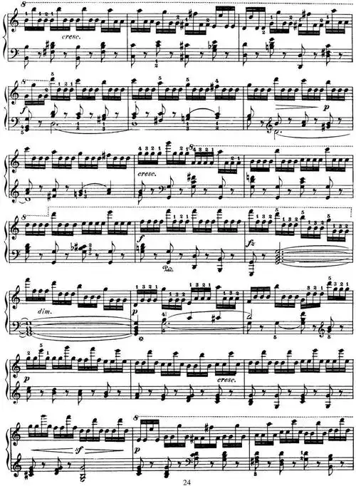 50首车尔尼op.740钢琴手指灵巧技术练习曲(no.7)_钢琴谱_搜谱网