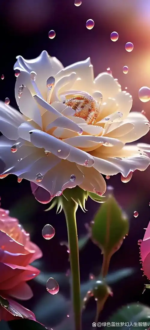 水晶花朵精美壁纸