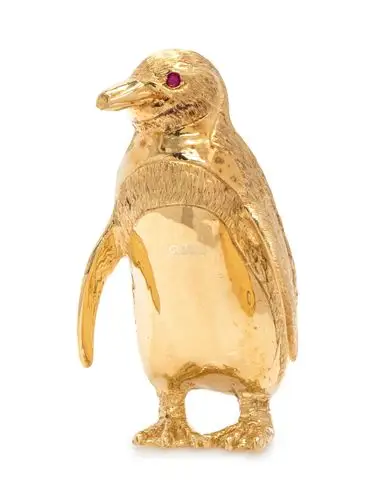 yellowgoldpenguinbrooch
