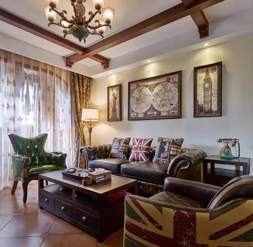 美式田园风格效果图案例_2022装修效果图-齐家网装修图片频道