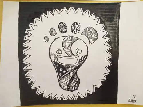 7月8日 黑白装饰画学生作业集