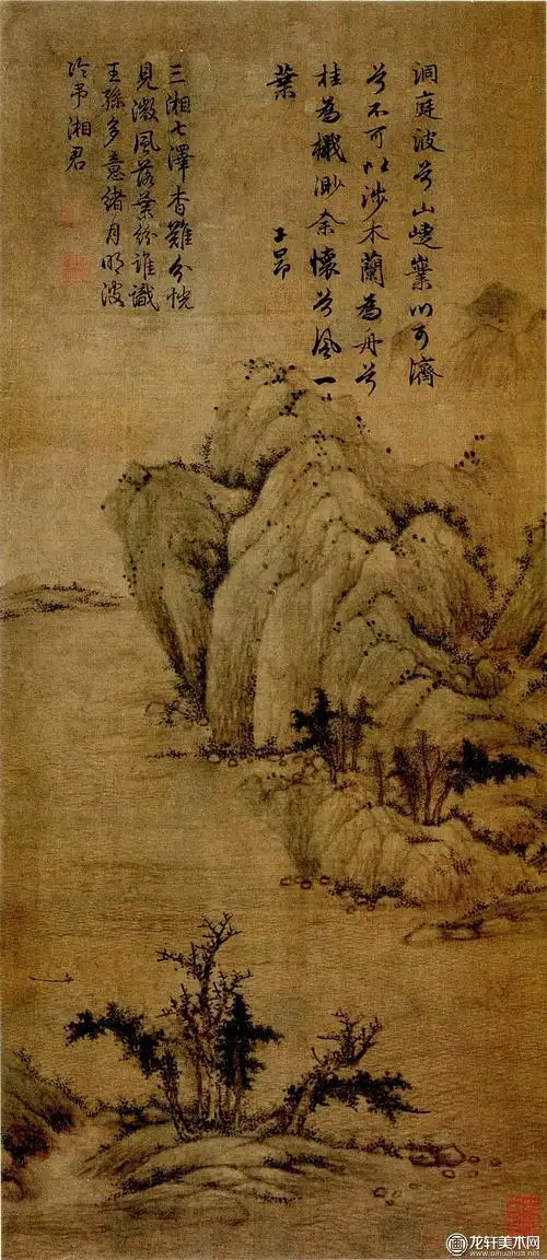 赵孟頫《洞庭东山图轴》_赵孟頫描绘太湖半岛洞庭东山景色山水画代表