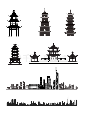 黄鹤楼剪影元素