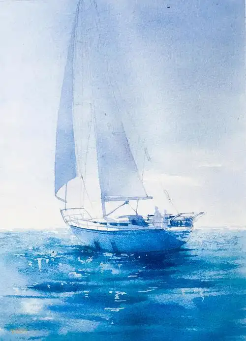水彩画作 —帆船