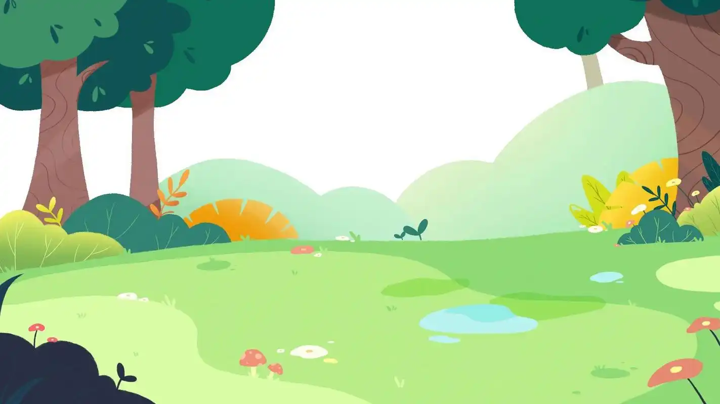 卡通森林植物背景gif gif是从 上找的 节日片头 | 动感背景 | 婚庆