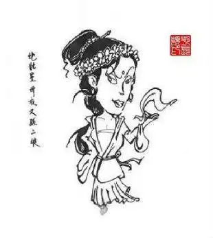 孙二娘简笔画卡通