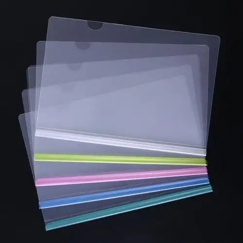 透明透明塑料文件夹滑动酒吧报告封面 a4 报告封面组织者活页夹