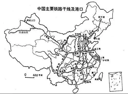 地理五纵四横铁路图