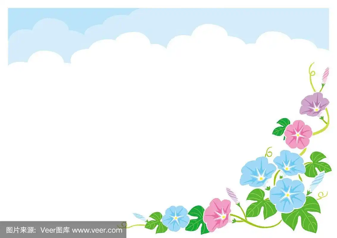 夏日画框/牵牛花插图