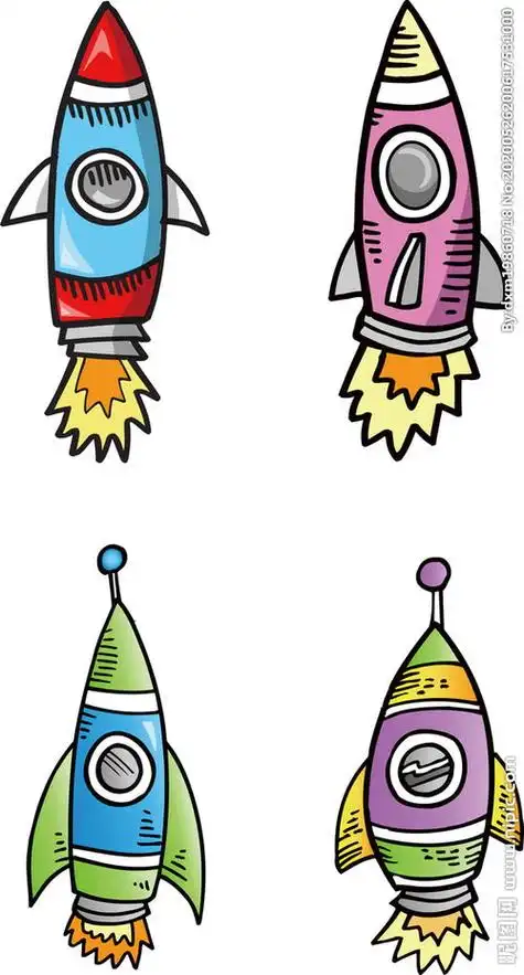 太空火箭简笔画太空火箭简笔画带涂色