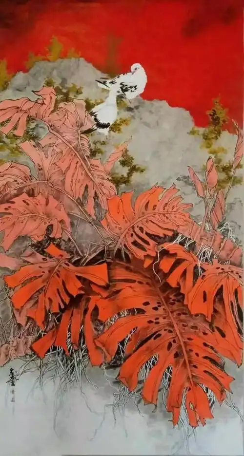 袁金奎写意花鸟画欣赏