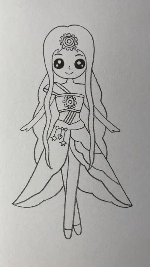 画美丽的白光莹